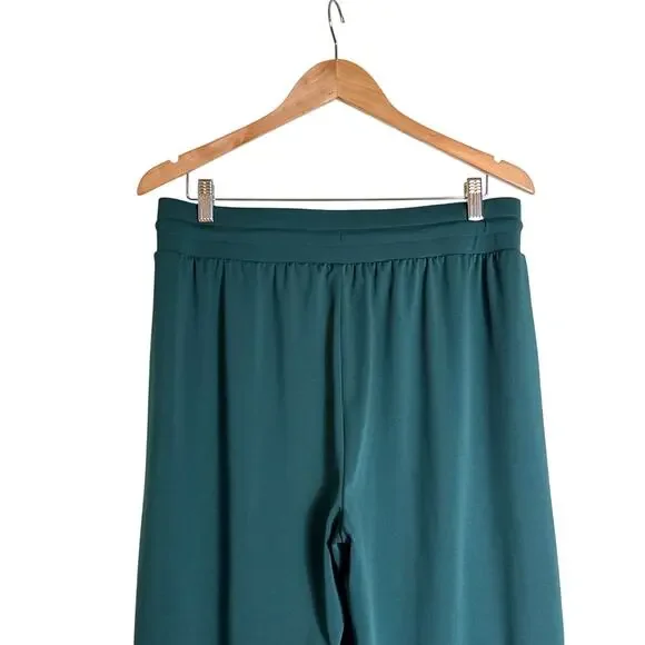 Lou & Grey NWT Teal Wide Leg Drawstring Lounge Pants Size L 30” Inseam - Picture 6 of 8